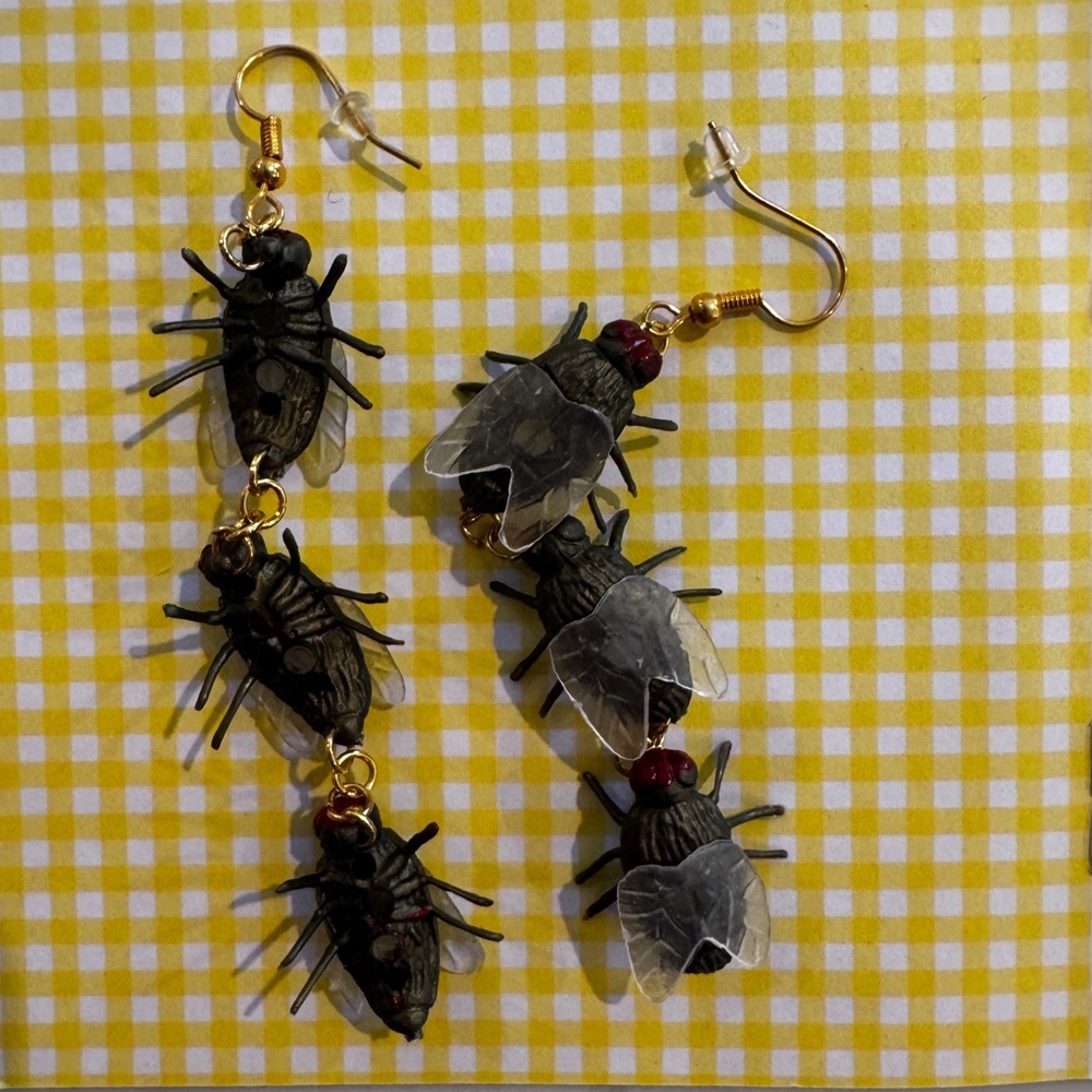 Unique Fly-Inspired Earrings